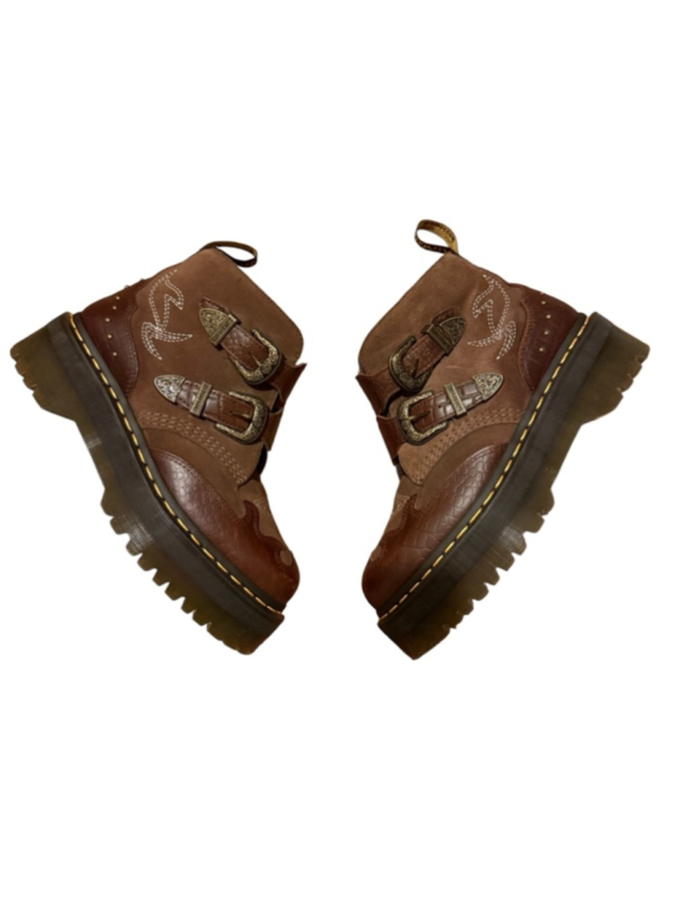 Dr. Martens Devon Gothic Americana Brown Suede Size 8